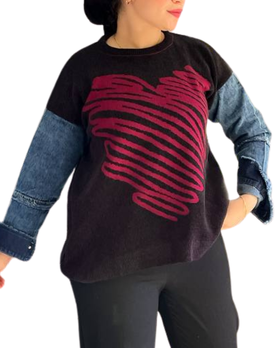 Two-Tone Velvet Chic Top